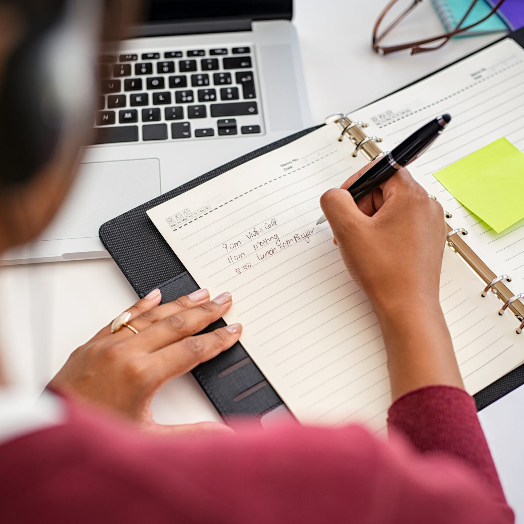 LRCE-Virtual-Program-Certification-Work-scaled.jpg A person writes in a planner next to a laptop, wearing headphones and organizing their schedule with colorful sticky notes. The scene represents the balance, structure, and self-guided learning supported by LRCE’s flexible certification programs.